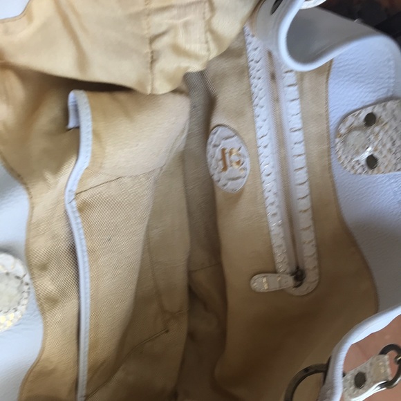 Cole Haan G Series White & Gold Handbag - Picture 6 of 11